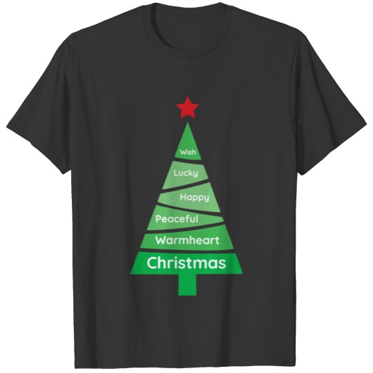 Minimalist Green Christmas Pine T Shirts