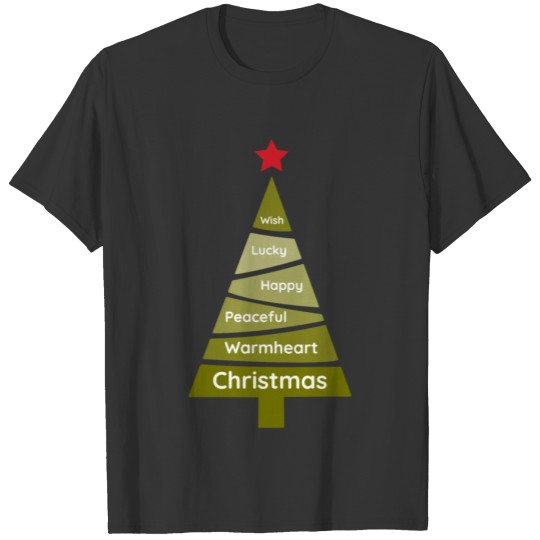 Minimalist Lime Green Christmas Pine T Shirts