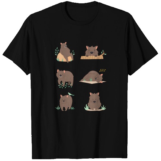 Wombat Sticker Pack T Shirts