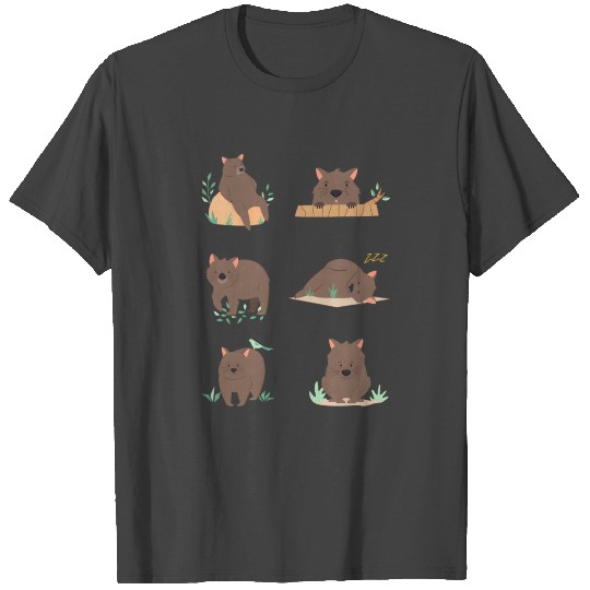 Wombat Sticker Pack T Shirts