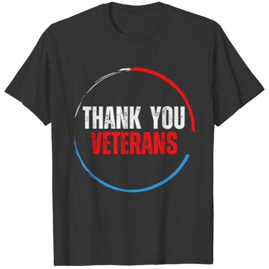 Patriotic American Flag Thank You Veterans For Men T Shirts
