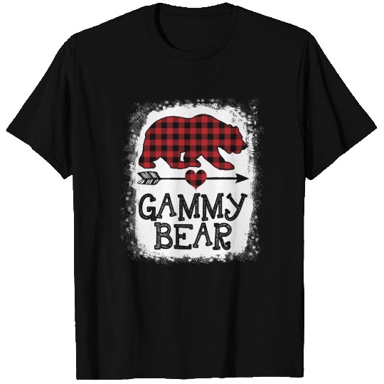 Gammy Bear Christmas Pajama Red Plaid Buffalo T Shirts