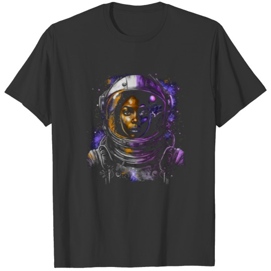 Black girl Astronaut, She can do anything T Shirts