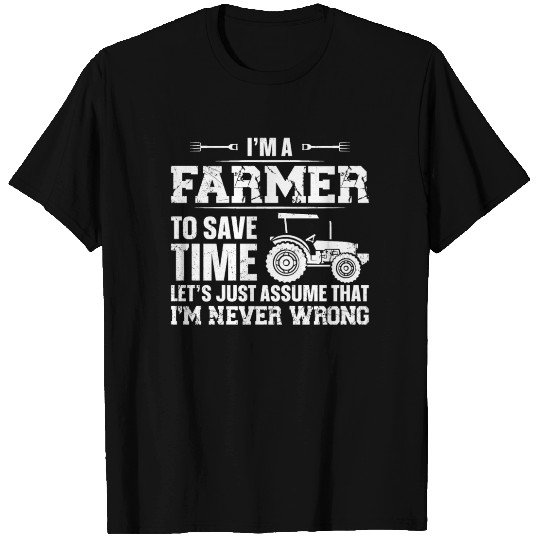 Farming Farmer Vintage Tractor I'm T Shirts