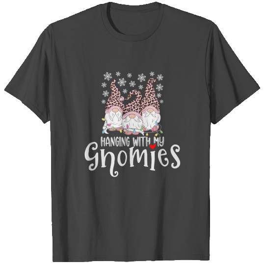 Hanging With Gnomies Gnome Merry Christmas Pink T Shirts