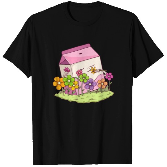 Bloomcore Aesthetic Kawaii Strawberry Milk Cottage T Shirts