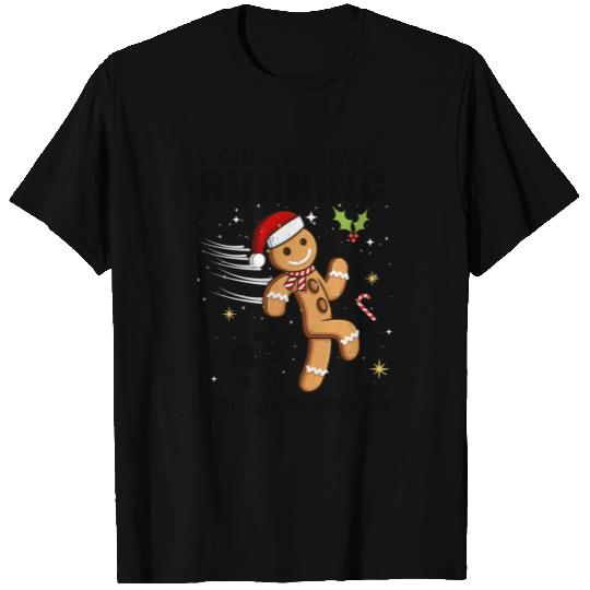 Gingerbread Running Team Christmas Cookie Funny T Shirts