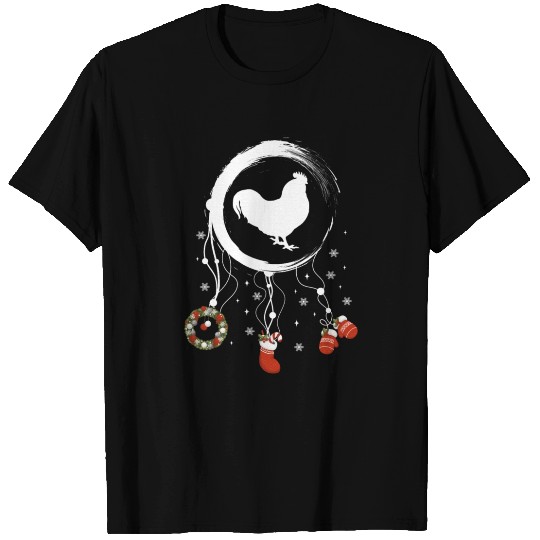 Winter dreamcatcher Christmas Rooster T Shirts