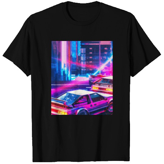 Vaporwave Car Synthwave City T Shirts