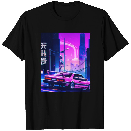 Vaporwave Car Synthwave City T Shirts