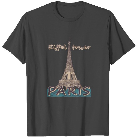 I love Paris and Eiffel Tower Bonjour from France T Shirts