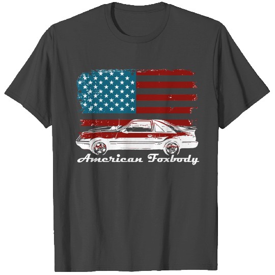 American Foxbody Muscle Car 5.0L Car Enthusiast Fl T Shirts