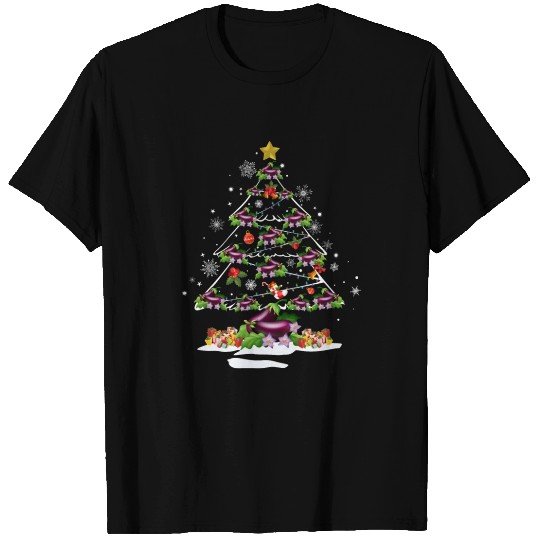Eggplant Christmas Tree Xmas Funny Gift T Shirts