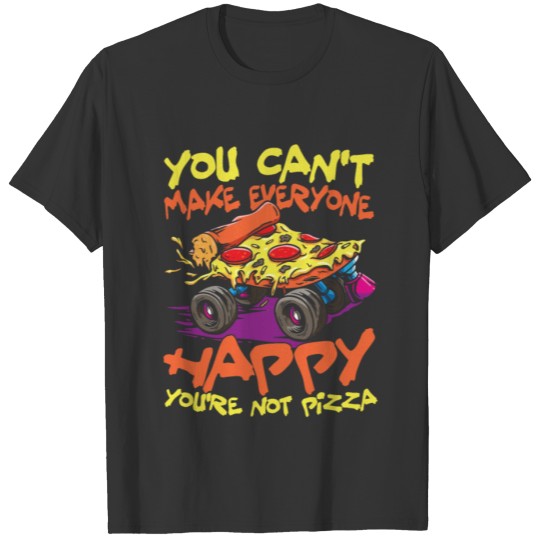 Pizza Happy Roller Skates Skate Roller Gift for a T Shirts