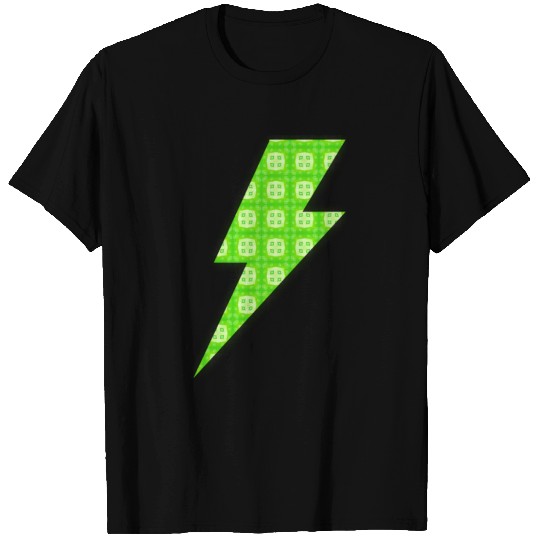 Patterned Lightning Symbol T Shirts