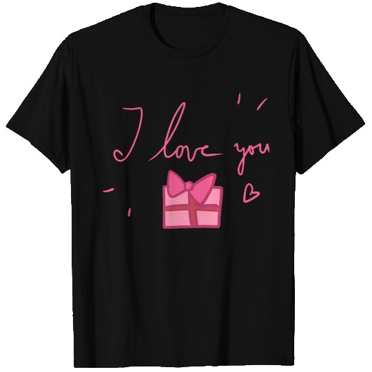 gift pink i love you christmas heart T Shirts