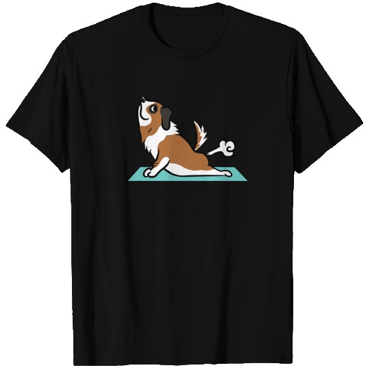 Saint Bernard Yoga Pose T Shirts