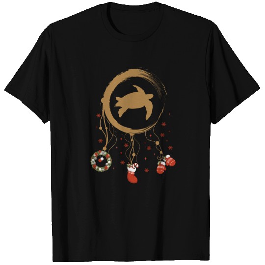 Winter dreamcatcher Christmas Sea turtle T Shirts