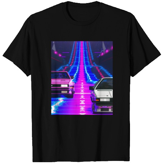 Vaporwave Car Synthwave City T Shirts