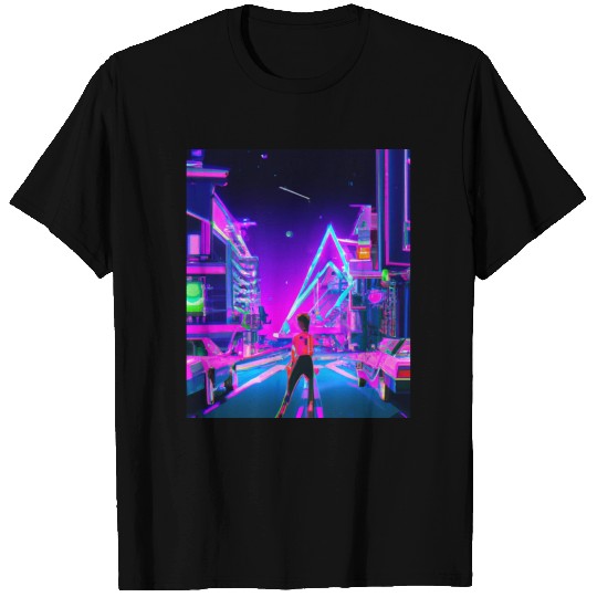 Vaporwave Car Synthwave Girl T Shirts