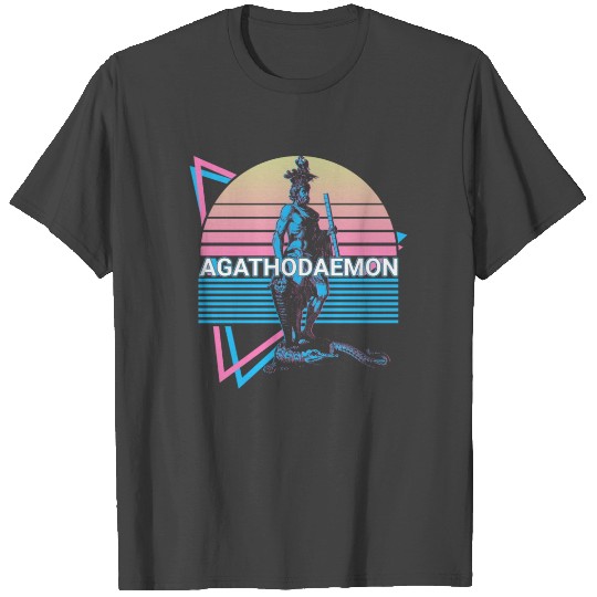 Agathodaemon Greek God Ancient Greek Mythology Ret T Shirts