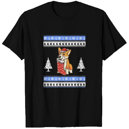 Corgi Christmas Stocking T Shirts