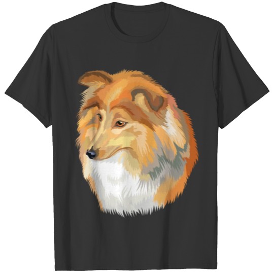 Cute Sheltie Dog Watercolor Painting T Shirts