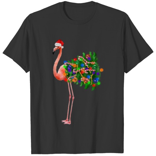 Flamingo Xmas Tree, Tropical Bird, Christmas T Shirts