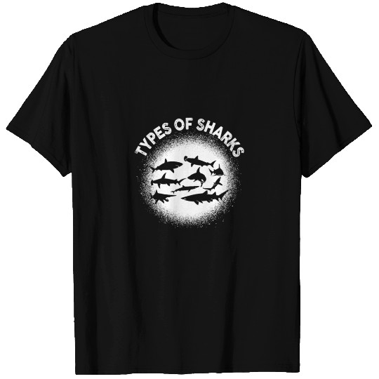 Types of Sharks Marine Biology Sea Creatures T Shirts
