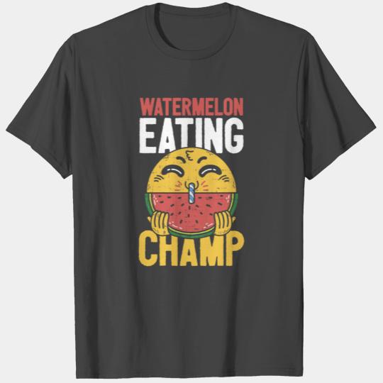 Watermelon Eating Champ Melon Lover Tropical Fruit T Shirts