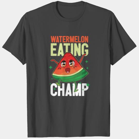 Watermelon Eating Champ Melon Lover Tropical Fruit T Shirts
