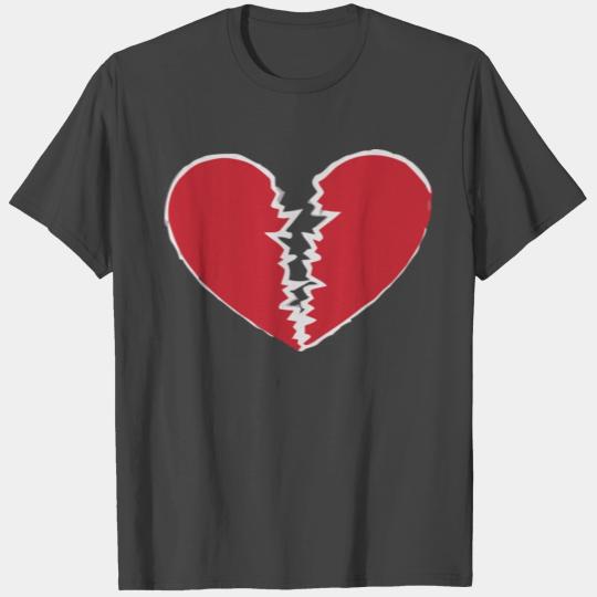 Broken Heart Love Sad Break Up Heartbroken Divorce T Shirts