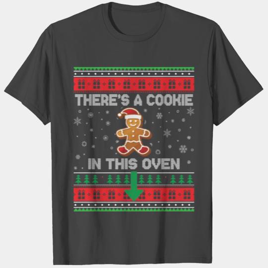 There's a Cookie in This Oven Baby Funny Christmas T Shirts