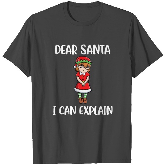 Dear Santa I Can Explain Funny Dear Santa Gift T Shirts