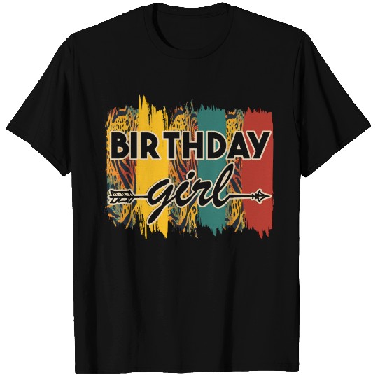 Colorful Birthday Girl T Shirts