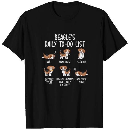 Beagle Daily To Do List T Shirts