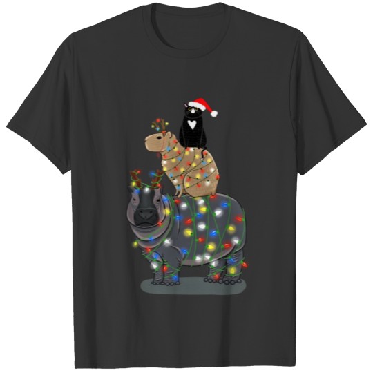 Christmas Animal Stack T Shirts