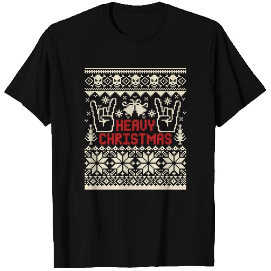 Heavy Metal Christmas ugly sweater T Shirts