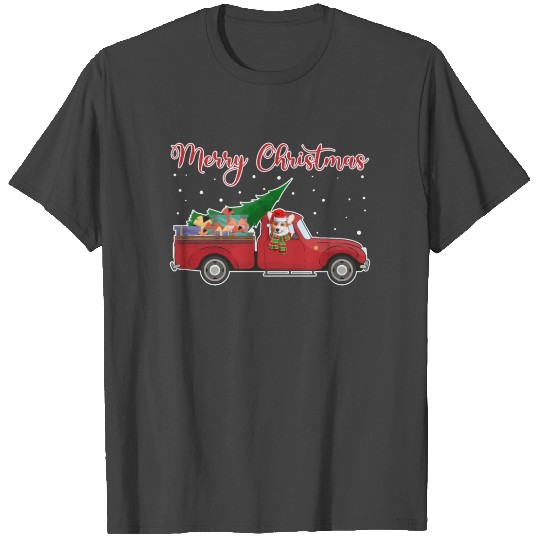 Chistmas Season Merry Christmas Corgi Truck T Shirts