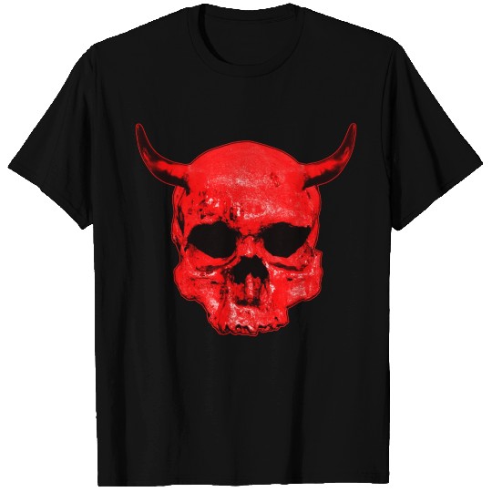 Red Devil Skull T Shirts