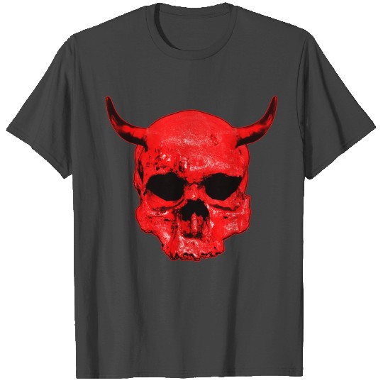 Red Devil Skull T Shirts