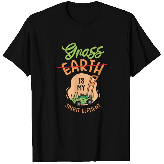Lawn Mowing Earth Spirit Element Lawnmower T Shirts