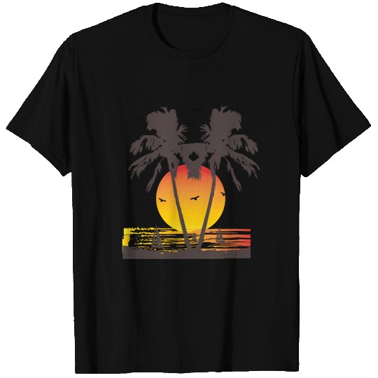 Palm Tree By The Beach T Shirts