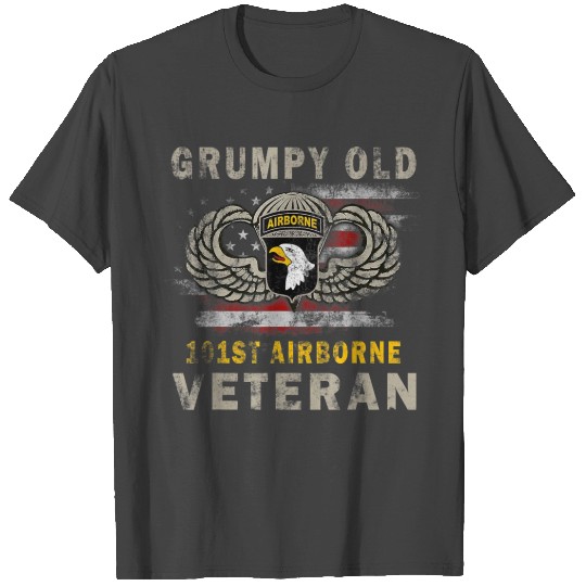 Grumpy Old T Shirts | 101st Airborne Veteran T Shirts