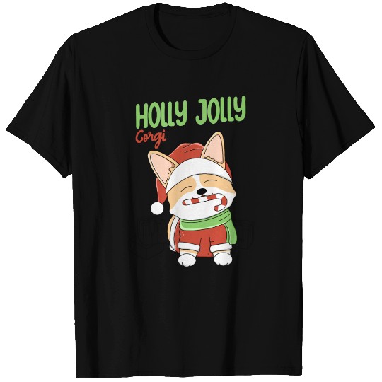 Holly Jolly Corgi T Shirts