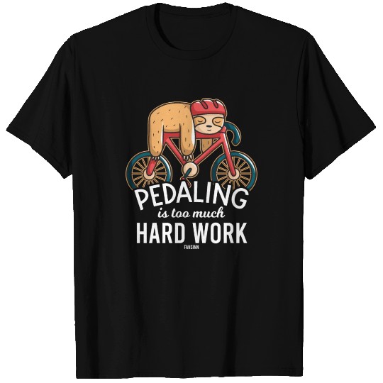 Faules sloth while cycling T Shirts