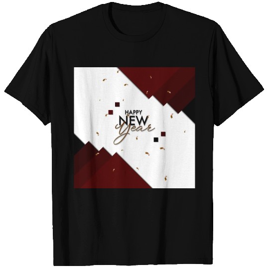 Happy NEW YEAR maroon T Shirts