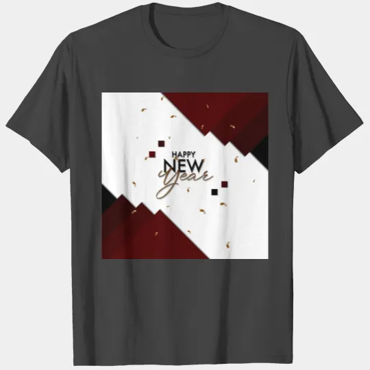 Happy NEW YEAR maroon T Shirts