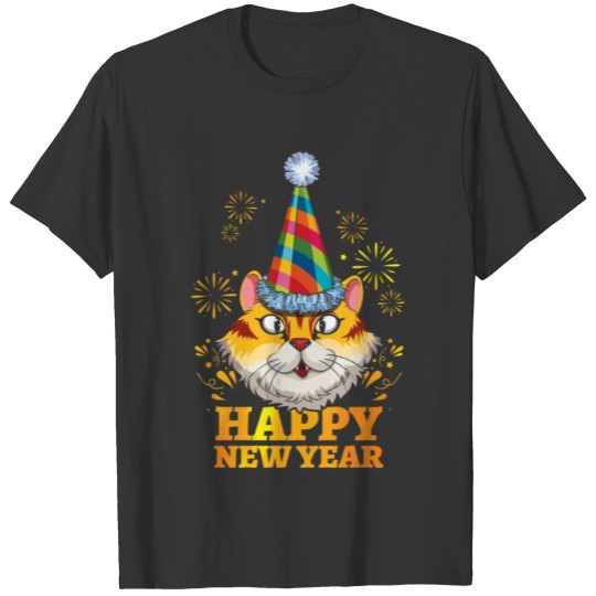Kawaii Cat Happy New Year 2023 Hello 2023 New Year T Shirts