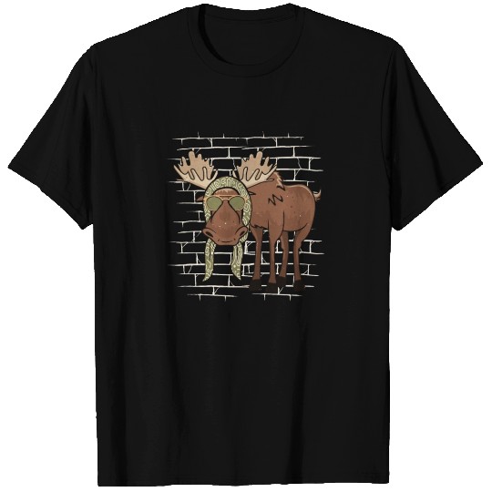 Moose Elk Sunglasses Scarf T Shirts